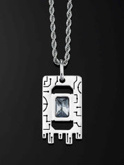 Cyberpunk Fluorescent Memory Chip Pendant
