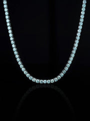 Rare Blue Moissanite Tennis Chain