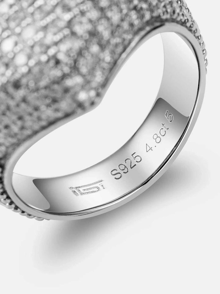Made To Order Moissanite Iced Heart Shape Ring