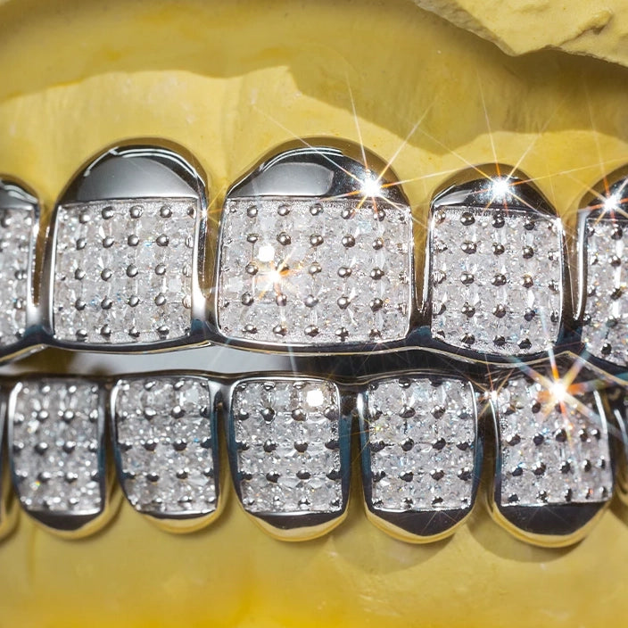 Custom Fully Iced Princess Cut Grillz