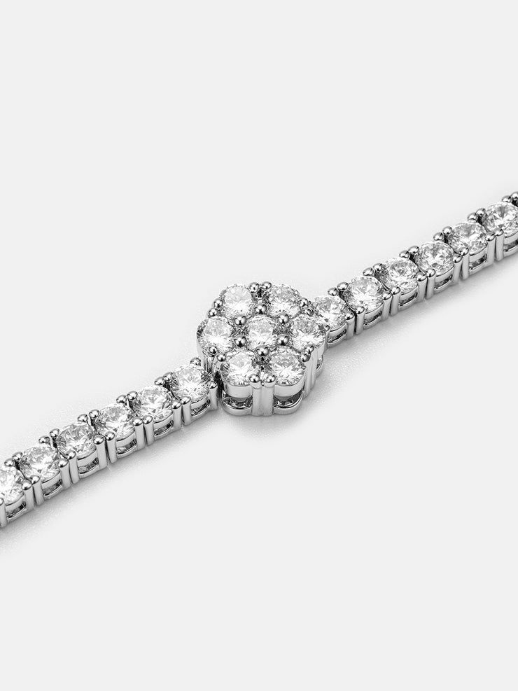 S925 Moissanite Cluster Hexagon Tennis Bracelet