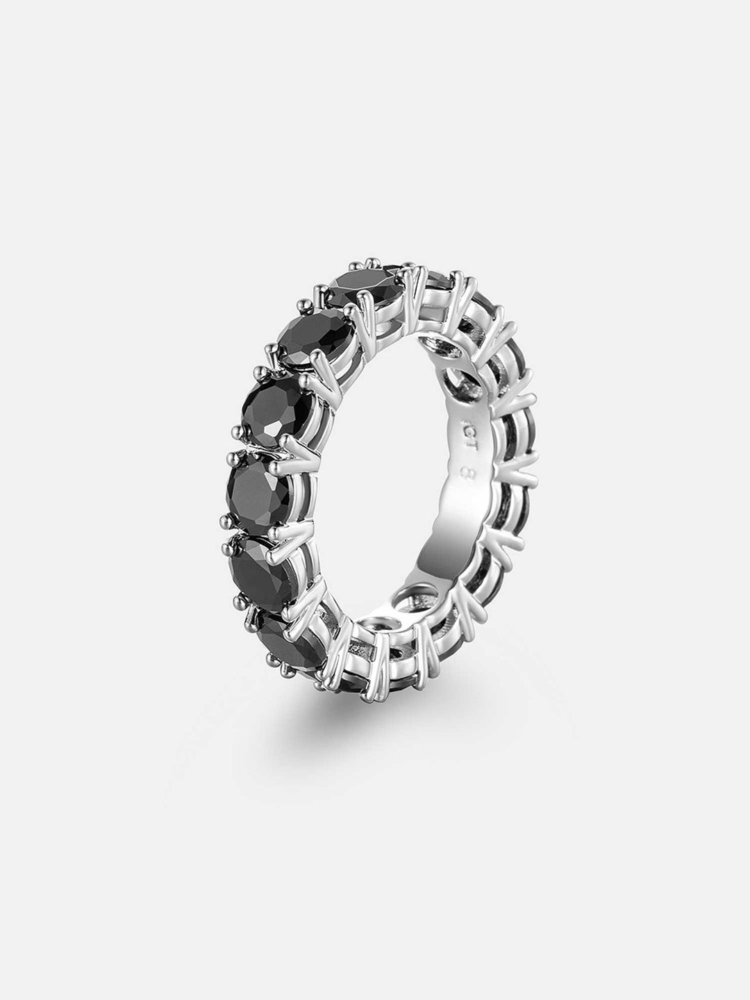 5mm Black Moissanite Eternity Ring