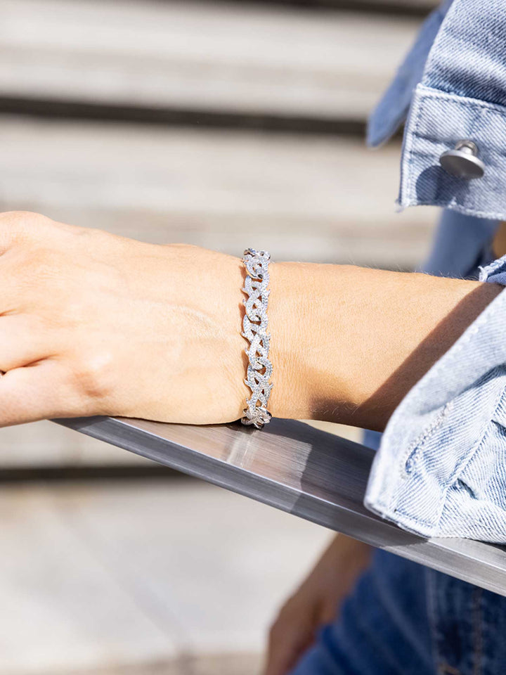 S925 Moissanite Crown of Thorns Chain or Bracelet