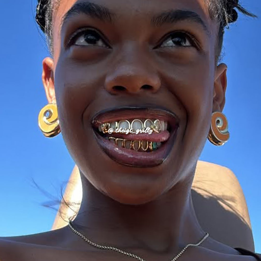 lris Cross Open Face Grillz