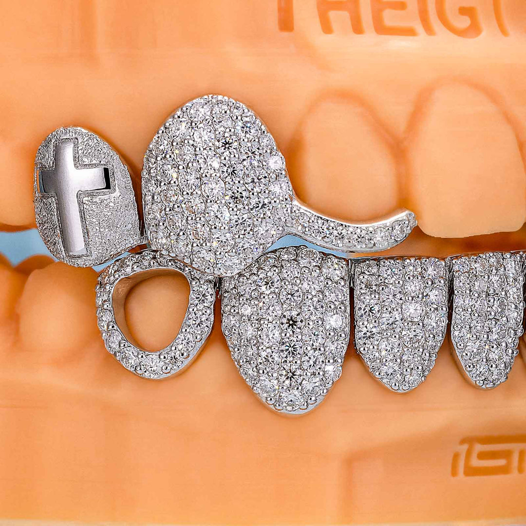 Top 6 Bottom 8 Cross Style Grillz