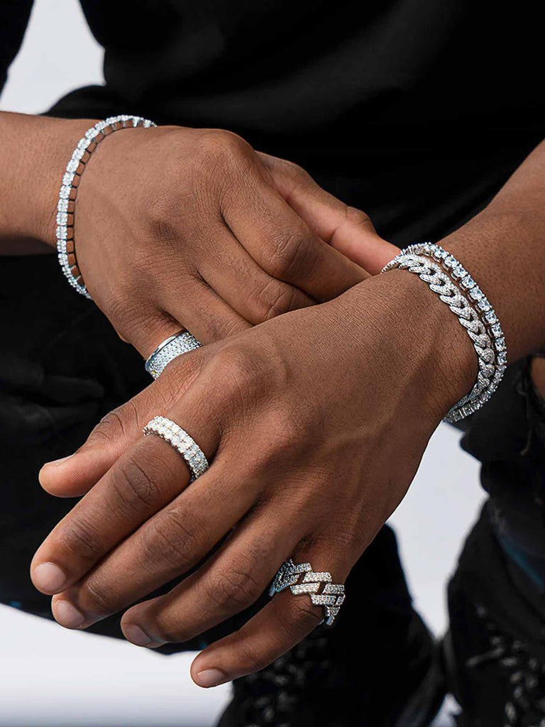 Moissanite Bracelet & Moissanite Ring Set [2PCS SET]