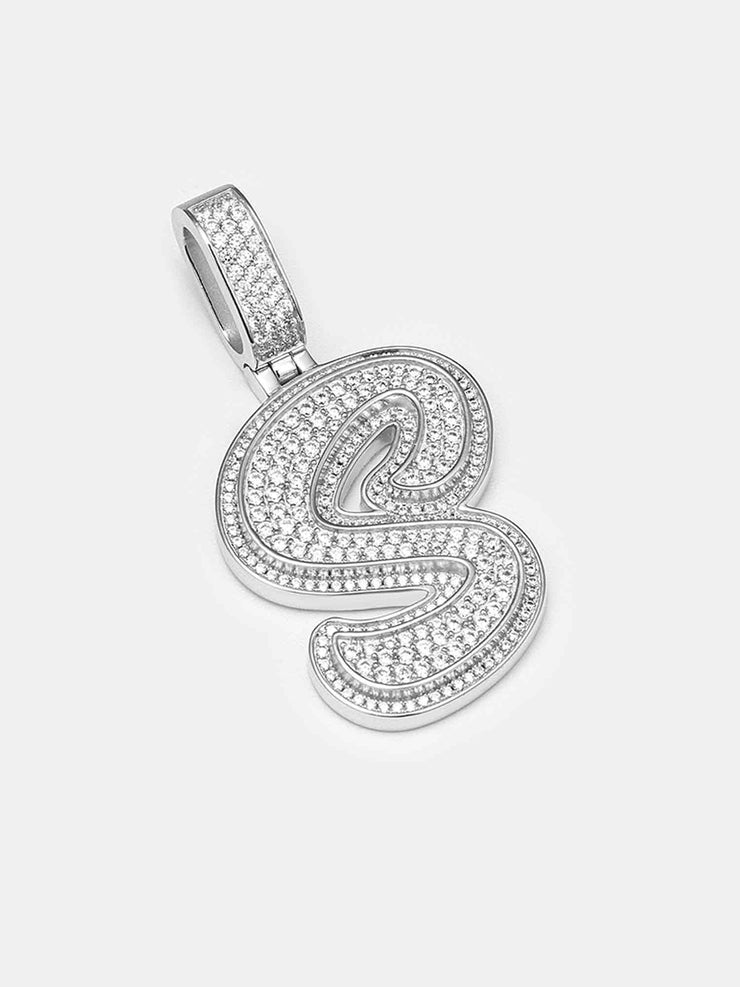 Custom Made S Moissanite Pendant