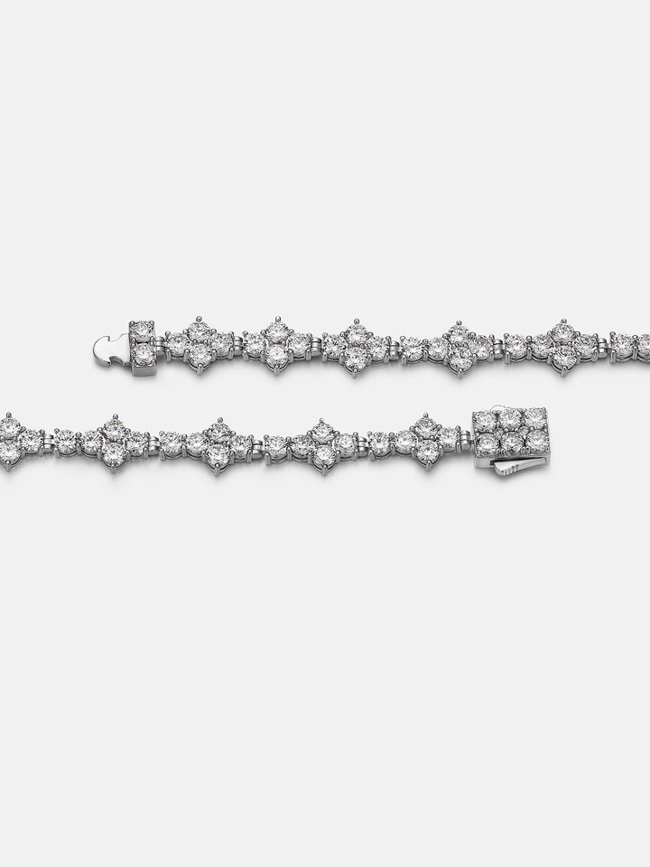 8mm Moissanite Cross Tennis Bracelet