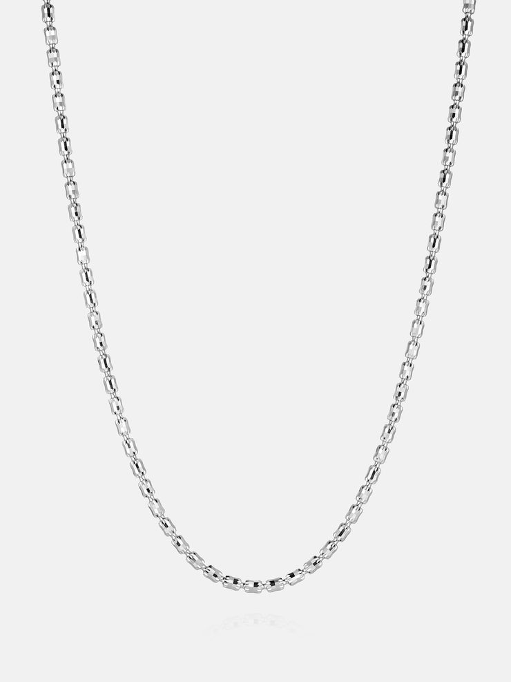 3mm Barrel Crystal Cut Bead Chain