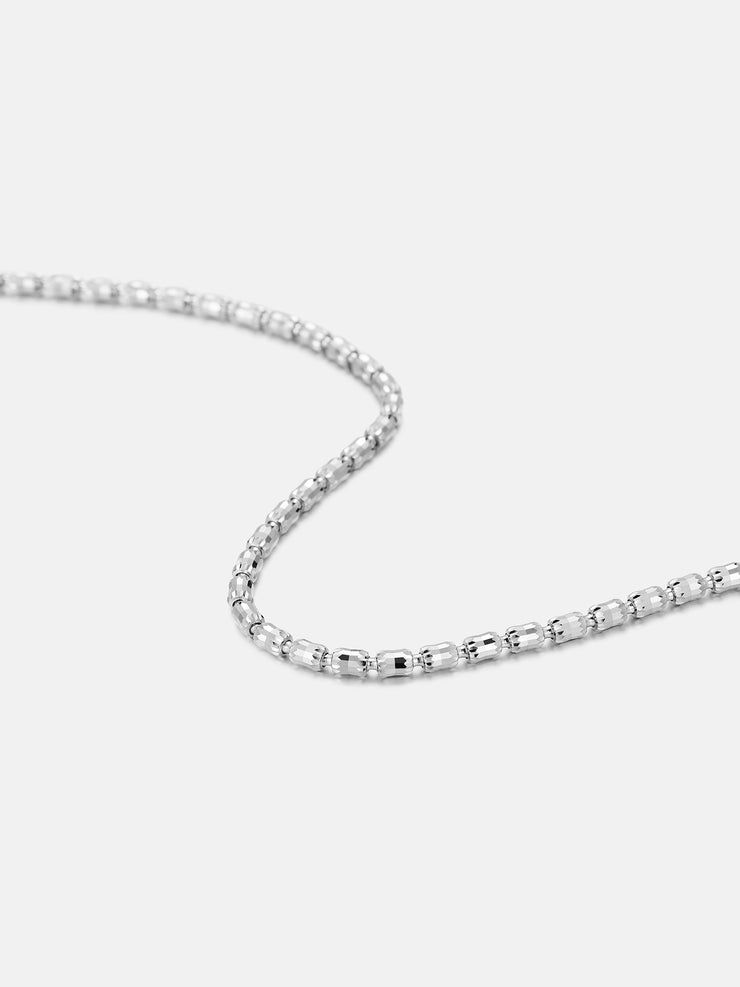 3mm Barrel Crystal Cut Bead Chain