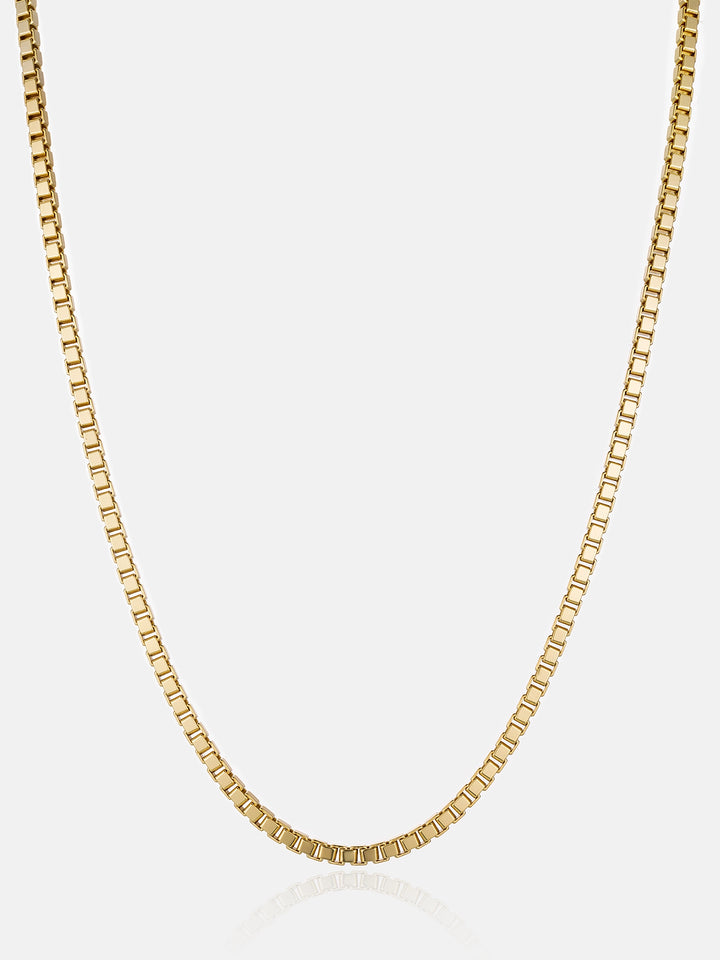 3mm Square Box Chain With Moissanite Clasp