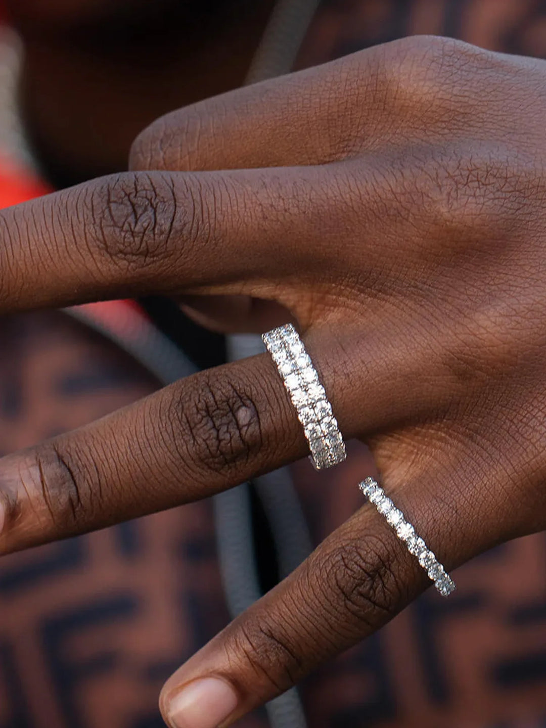 14K Solid Gold 3mm Moissanite Eternity Ring