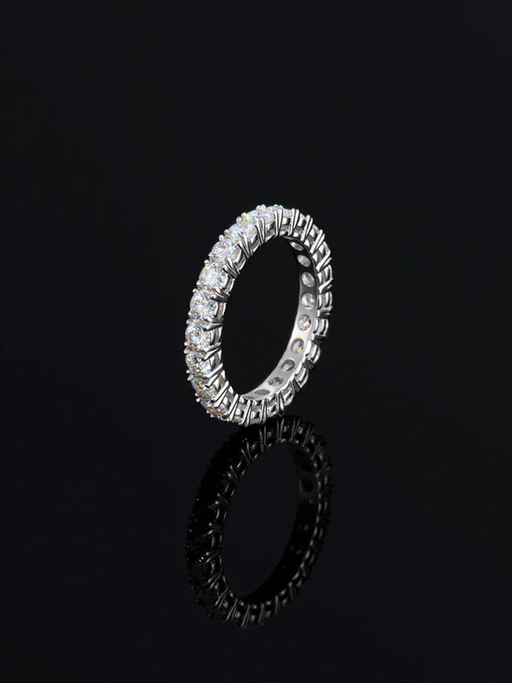 14K Solid Gold 3mm Moissanite Eternity Ring