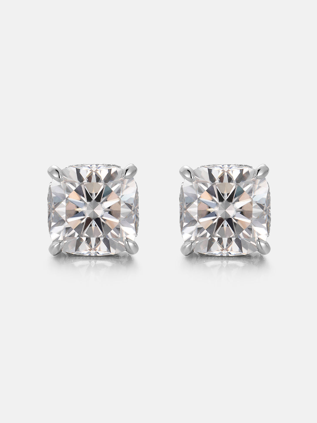 4.5CT Cushion Cut Moissanite Stud Earrings
