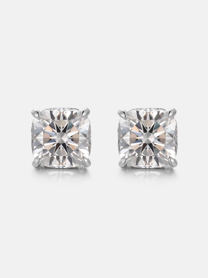 4.5CT Cushion Cut Moissanite Stud Earrings