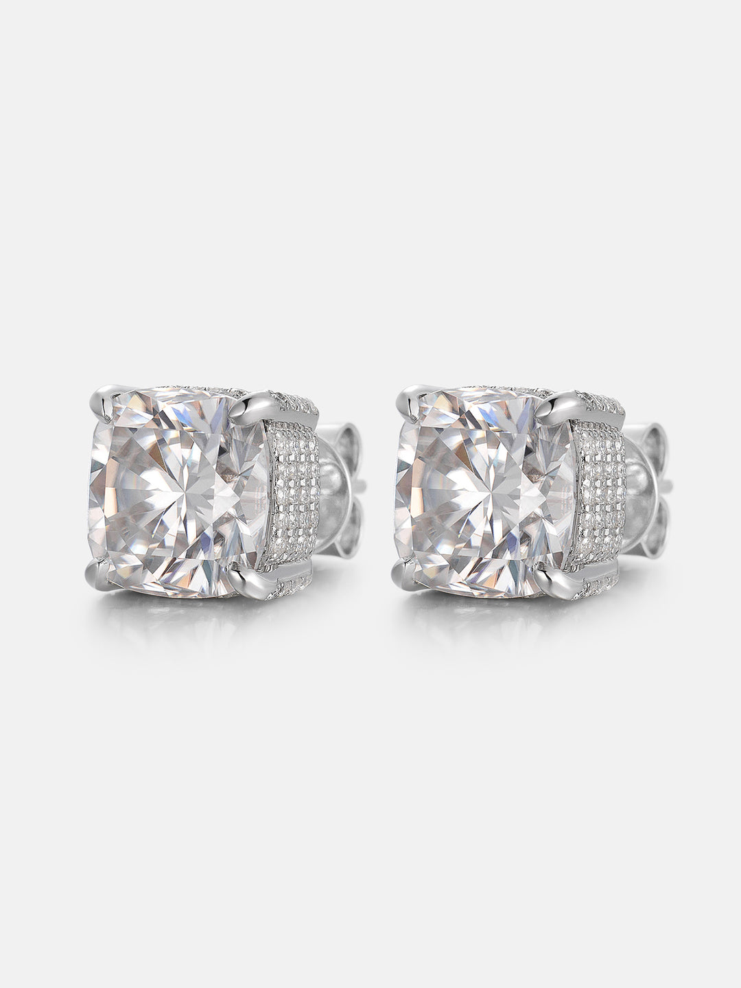 4.5CT Cushion Cut Moissanite Stud Earrings