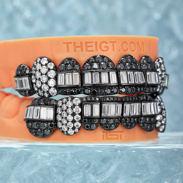 Pave Setting Hybrid Moissanite Diamond Grillz