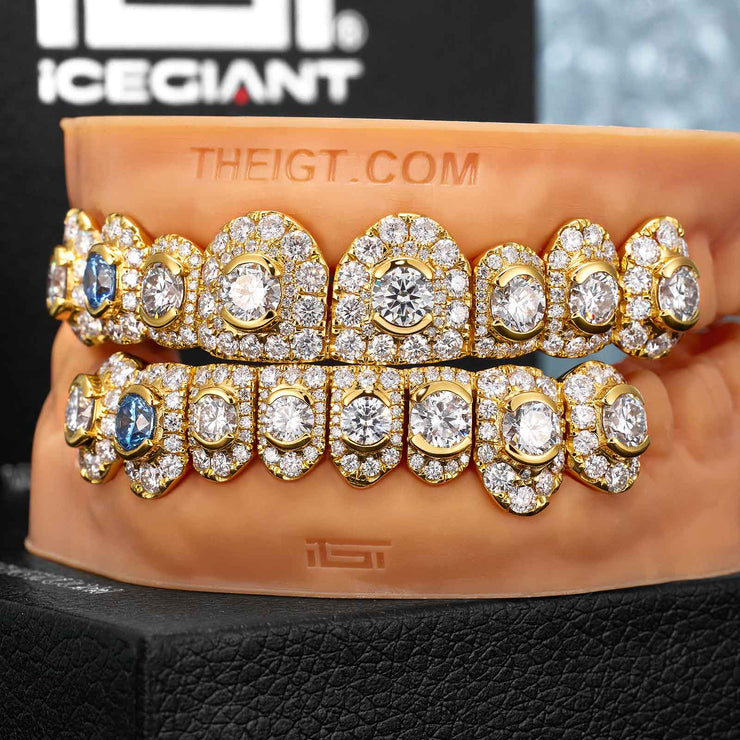 Honeymoon Set Round Cut Diamond Grillz