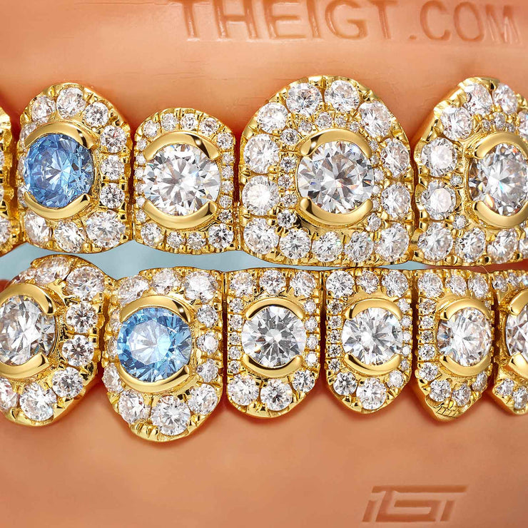 Honeymoon Set Round Cut Diamond Grillz