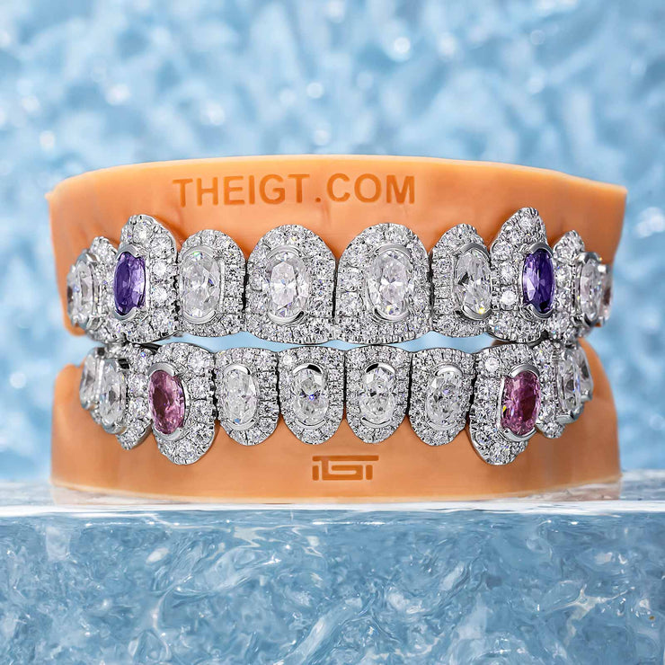 Honeymoon Set Round & Oval Cut Diamond Grillz