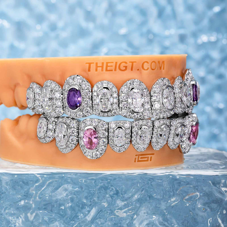 Honeymoon Set Round & Oval Cut Diamond Grillz