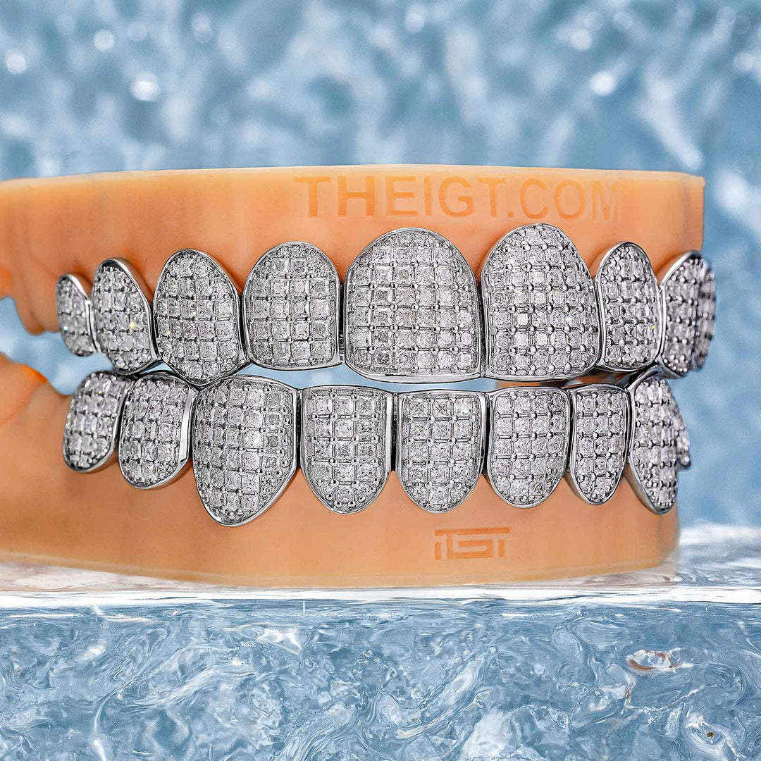 Custom Fully Iced Princess Cut Grillz