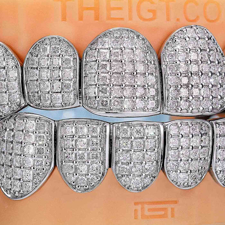 Custom Fully Iced Princess Cut Grillz