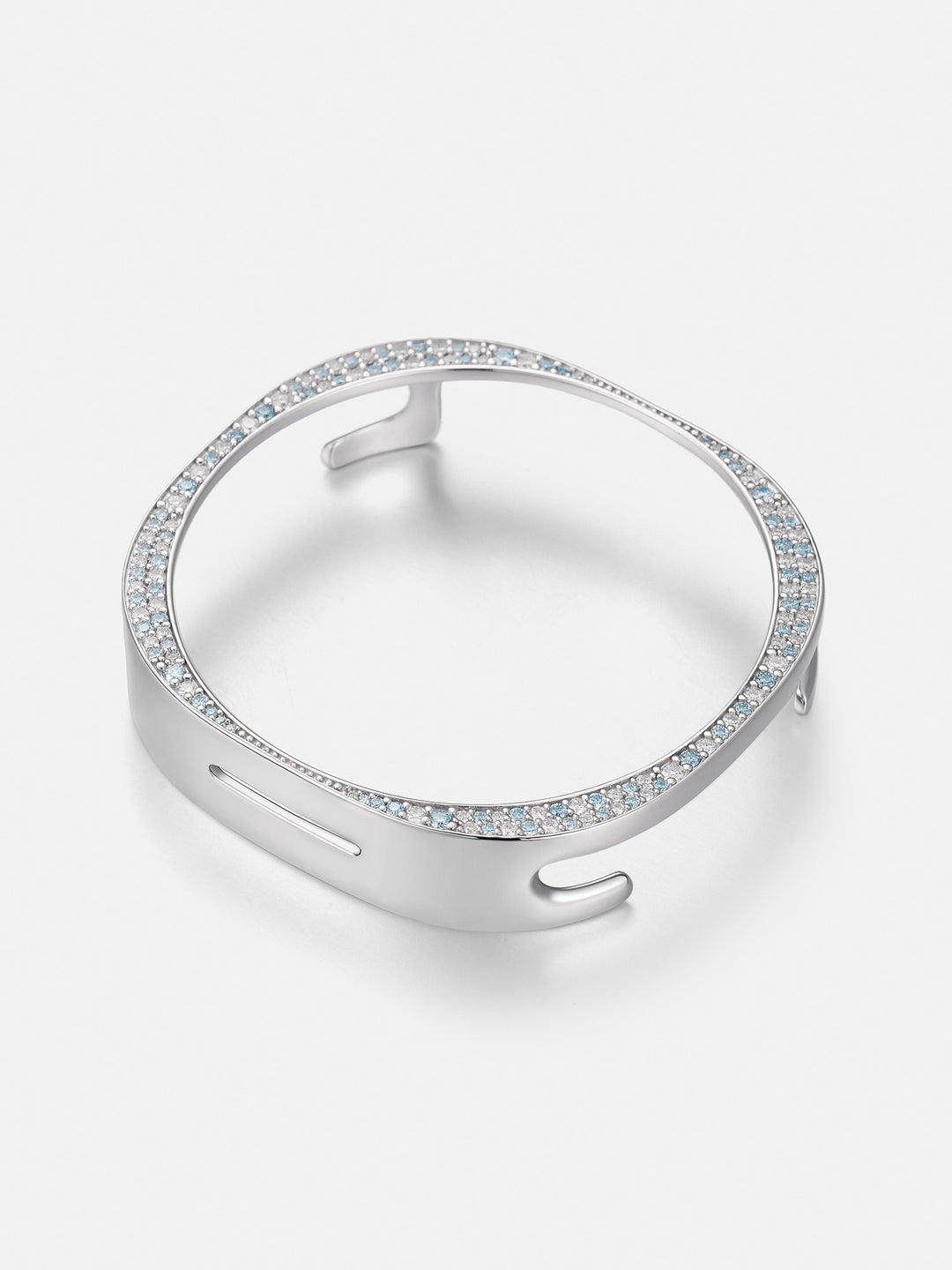 46mm Blue & White Moissanite Bezel Case for Galaxy Watch 8 Classic