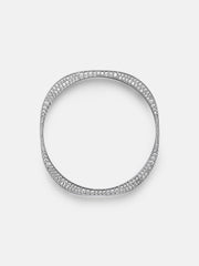 46mm Silver Moissanite Bezel Case Cover For Galaxy Watch8 Classic