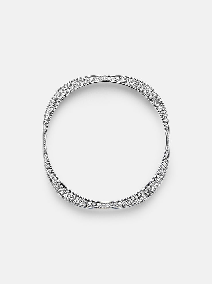 46mm Silver Moissanite Bezel Case Cover For Galaxy Watch8 Classic