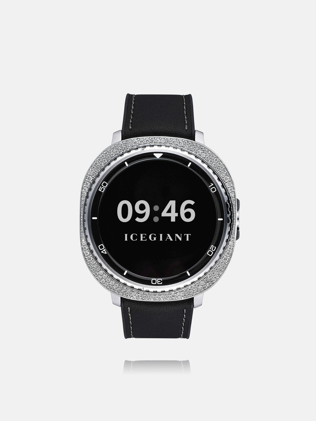 46mm Silver Moissanite Bezel Case Cover For Galaxy Watch8 Classic