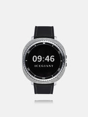 46mm Silver Moissanite Bezel Case Cover For Galaxy Watch8 Classic