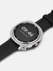 46mm Silver Moissanite Bezel Case Cover For Galaxy Watch8 Classic