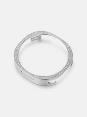 46mm Silver Moissanite Bezel Case Cover For Galaxy Watch8 Classic