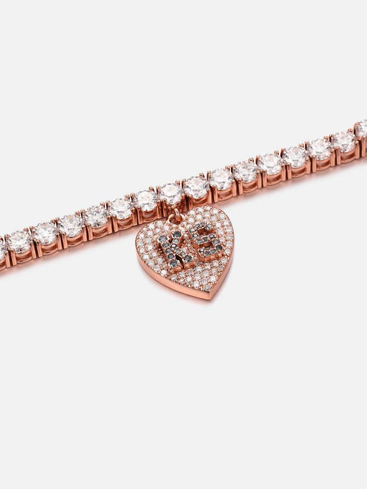 4MM Moissanite Tennis Bracelet With Colored Iced Charms