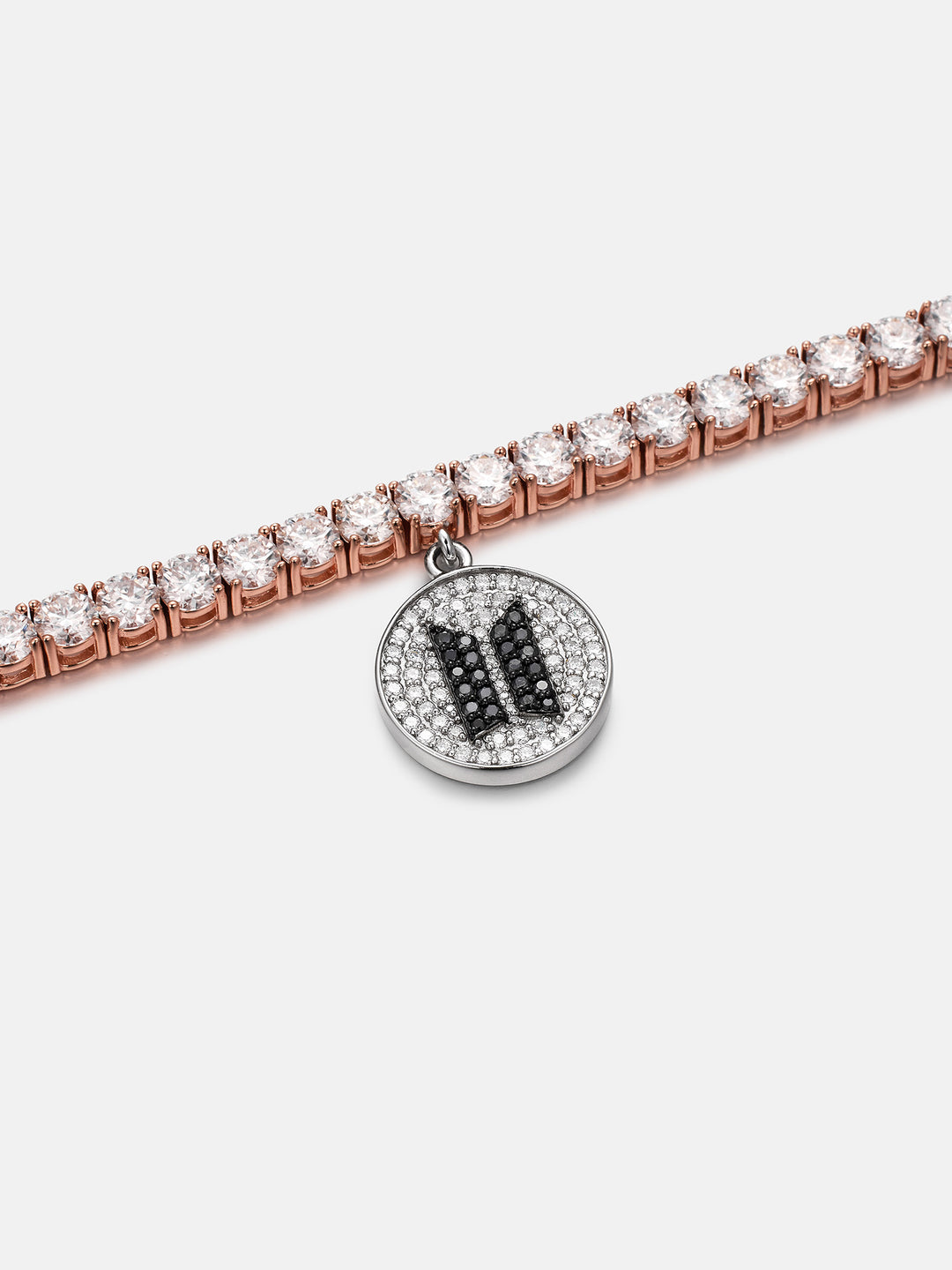 4MM Moissanite Tennis Bracelet With Colored Iced Charms