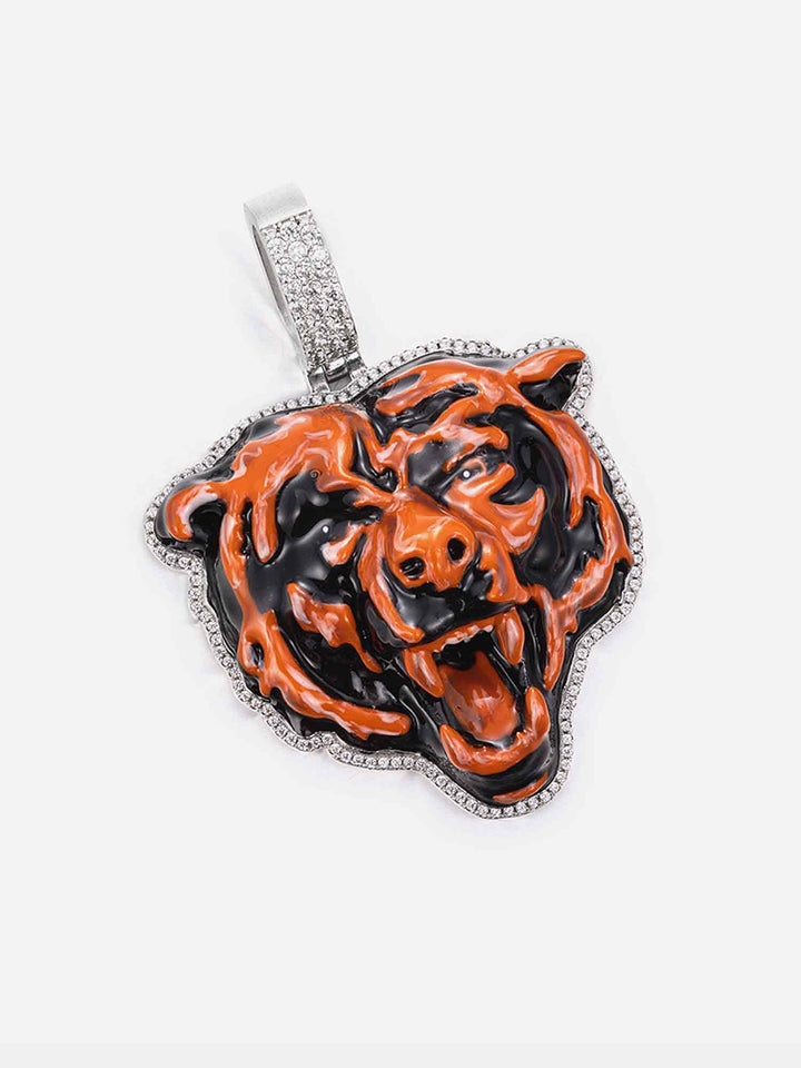 Made To Order Moissanite Enamel Bear Pendant