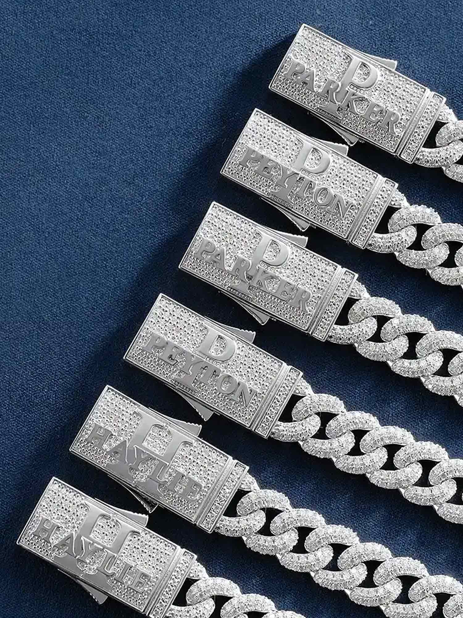 925 Sterling Silver Moissanite Cuban Bracelet