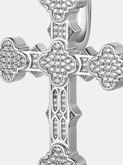 S925 Moissanite Eastern Orthodox Cross Pendant