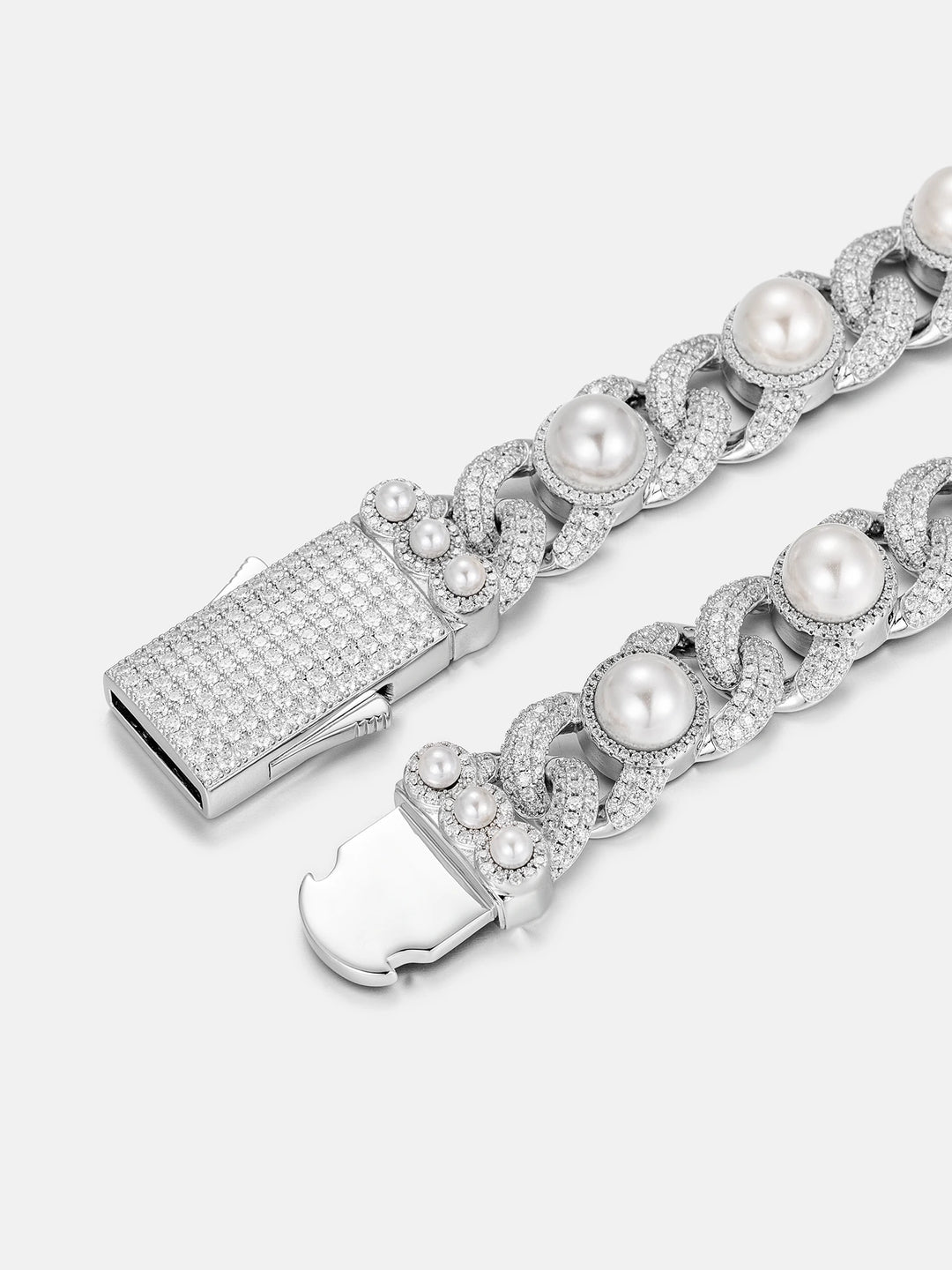 Made to Order 16MM S925 Moissanite Pearl Cuban Chain