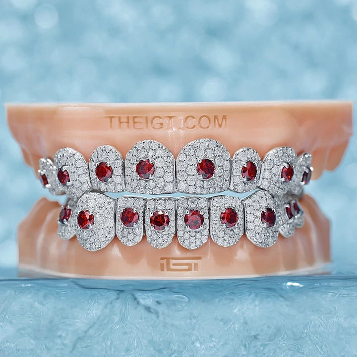 Custom Rimless Set Red Gemstone Grillz