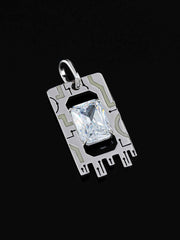 Cyberpunk Fluorescent Memory Chip Pendant