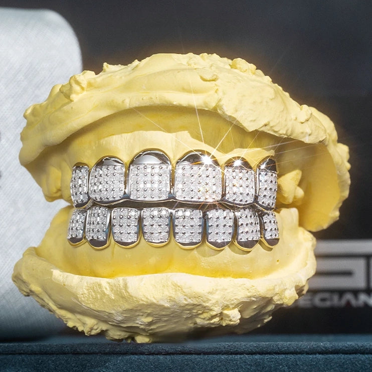 Custom Fully Iced Princess Cut Grillz