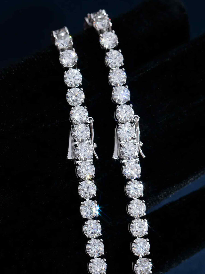 925 Sterling Silver Moissanite Tennis Bracelet