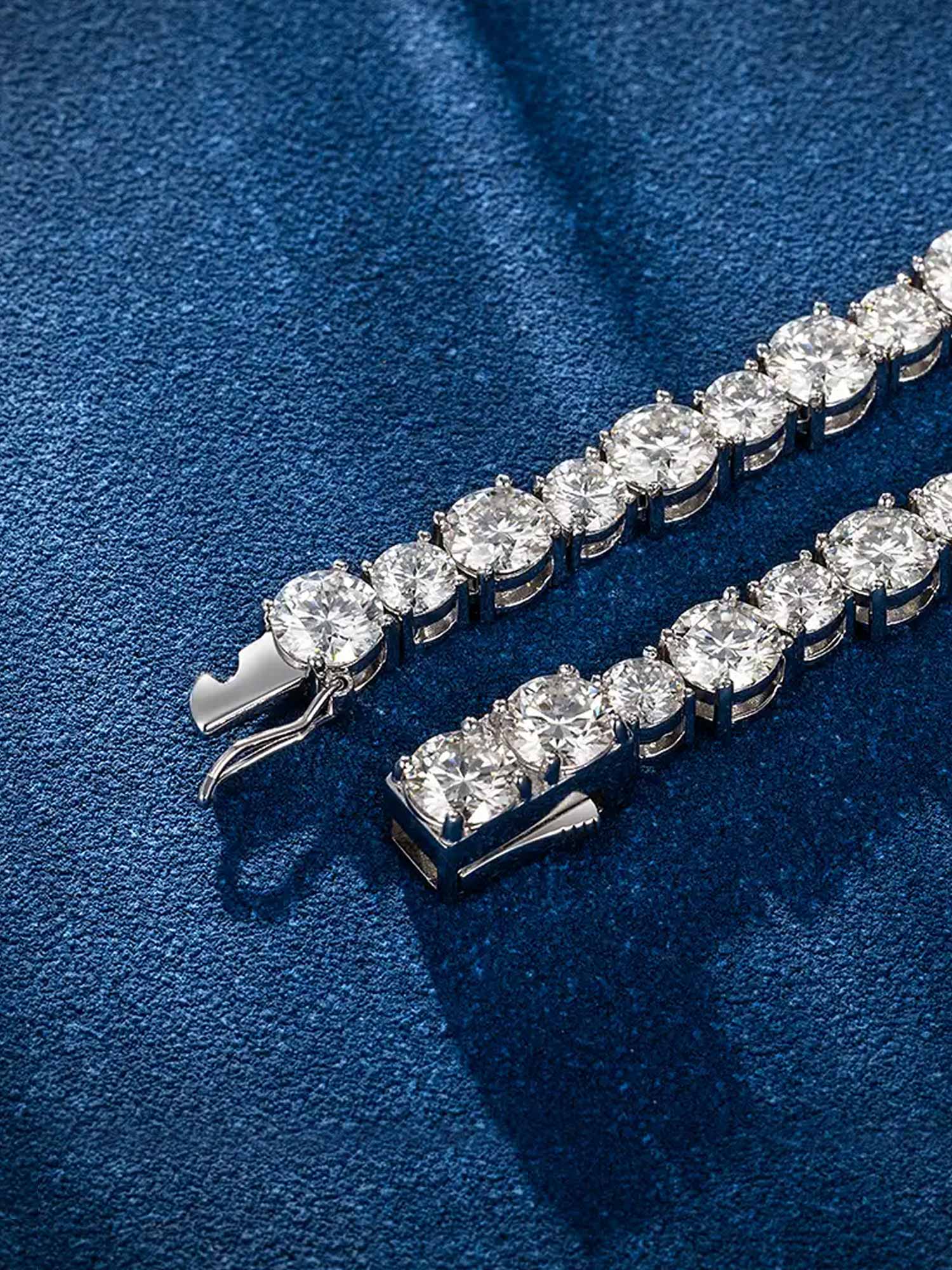 MIXED SIZE 6.5MM MOISSANITE TENNIS CHAIN