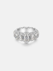 S925 Moissanite Oval Cut Iced Out Ring