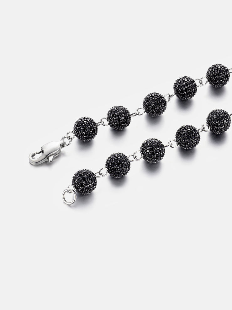 Made To Order 8MM Black Moissanite Ball Chain