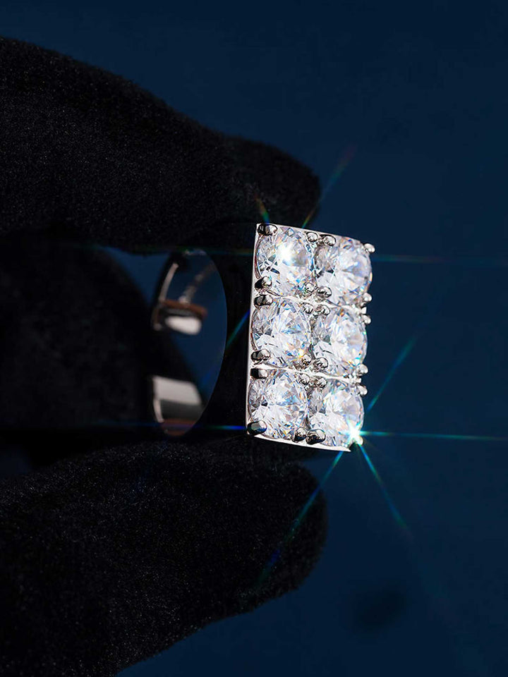 6CT S925 RECTANGULAR MOISSANITE RING