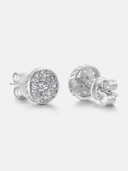 Mixed Size Double Layer Moissanite Stud Earrings