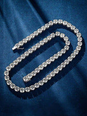 925 Sterling Silver Moissanite Tennis Chain